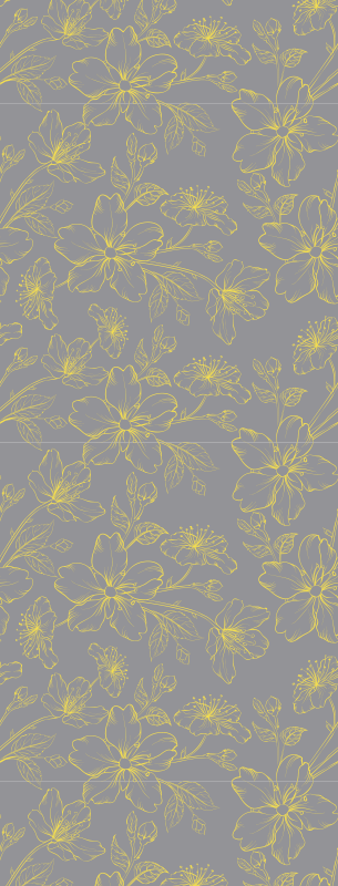 Vinyl teppich schlafzimmer pantone blumenmuster - TenStickers