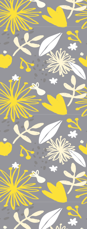 Vinyl teppich schlafzimmer pantone vintage blumen - TenStickers