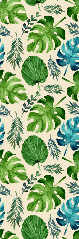 Vinyl teppich schlafzimmer im tropischen blattmuster - TenStickers