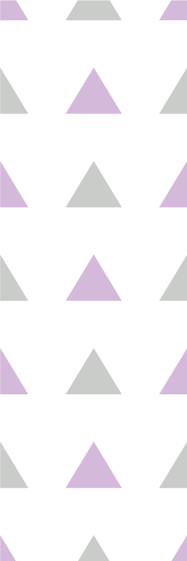 Vinyl teppich schlafzimmer in grau und lila dreiecken - TenStickers