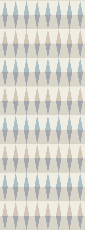 Vinyl teppich nordisch geometrisches himmelblau - TenStickers