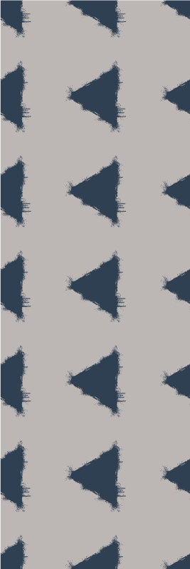 Vinyl teppich nordisch mit blauem japandi-dreiecksmuster - TenStickers