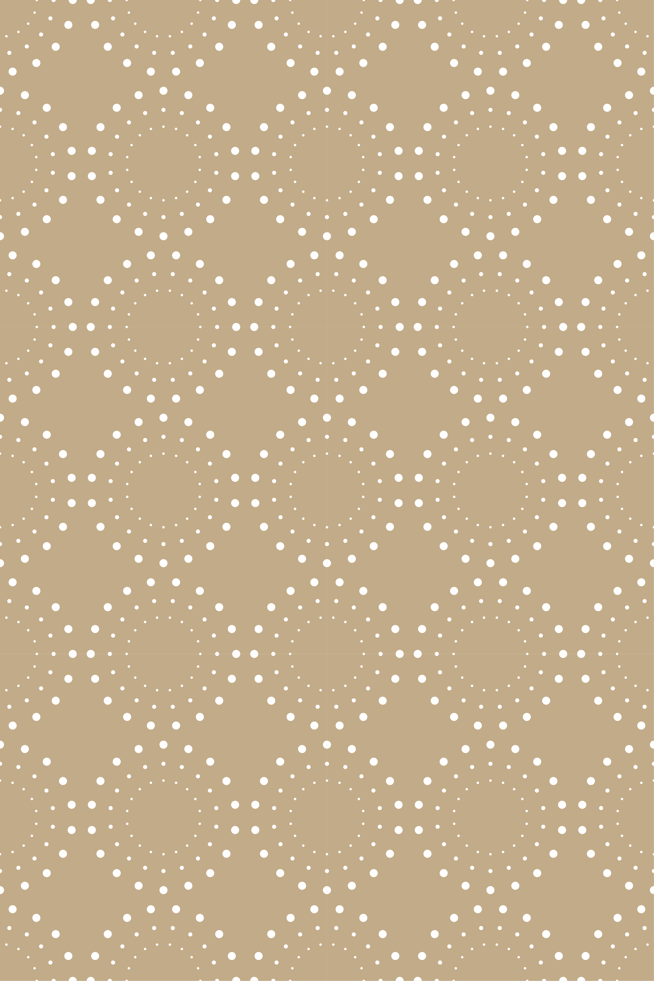 Vinyl teppich nordisch hellbeige mit weißen kreisen - TenStickers