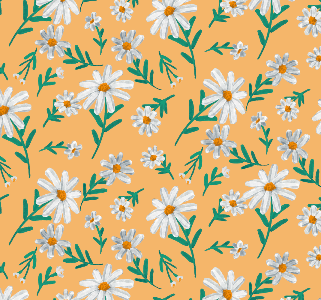Vinyl teppich natur gänseblümchen gelber hintergrund - TenStickers
