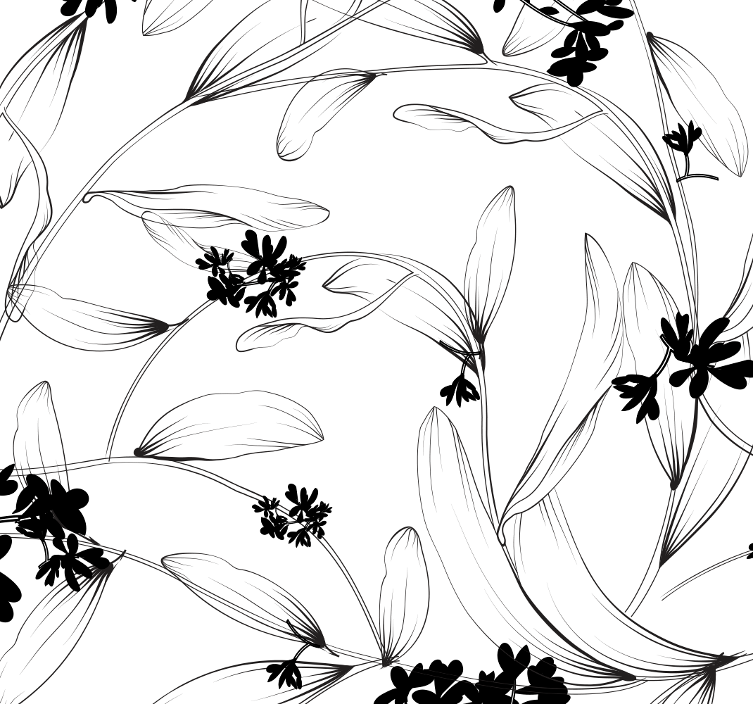Vinyl teppich natur tapete lilien avantgarde - TenStickers
