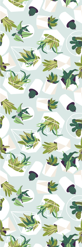 Vinyl teppich natur grüner kaktus - TenStickers