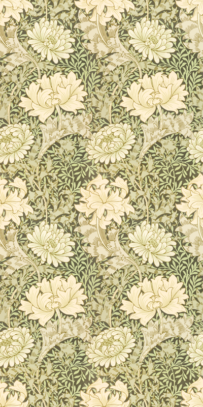 Vinyl teppich natur im modernen chrysanthemenstil - TenStickers