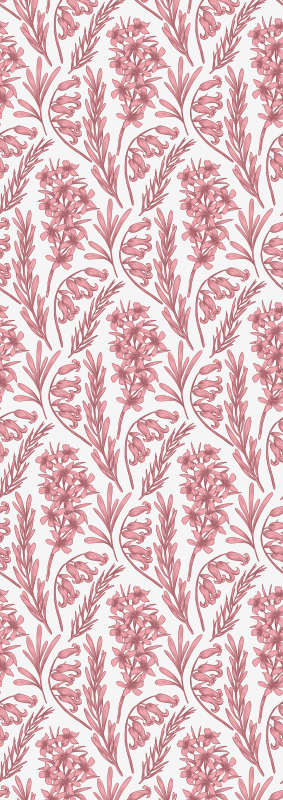 Vinyl teppich natur mit pinken lotusblüten - TenStickers