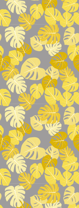Vinyl teppich natur im pantone monstera blatt design - TenStickers