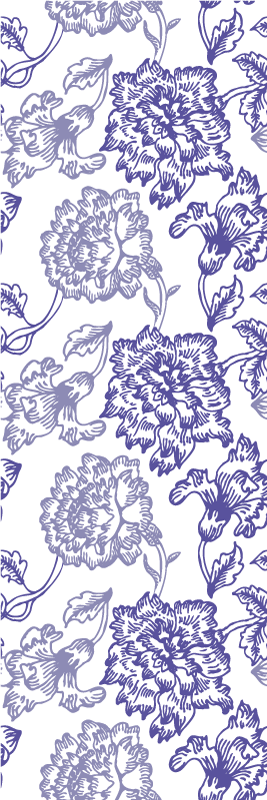 Vinyl teppich natur mit sanftem lila blumendesign - TenStickers