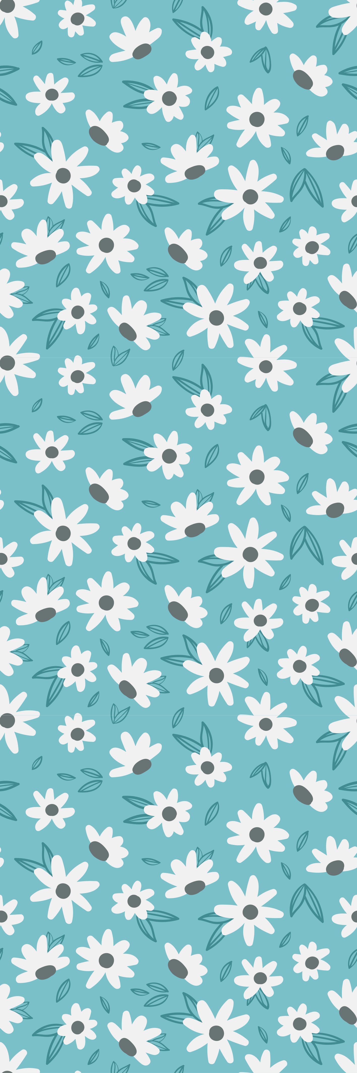 Vinyl teppich natur im granny chic blumenmuster - TenStickers