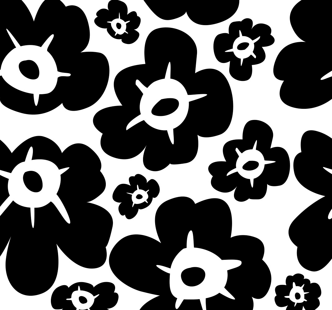 Vinyl teppich natur schwarze mohnblume - TenStickers