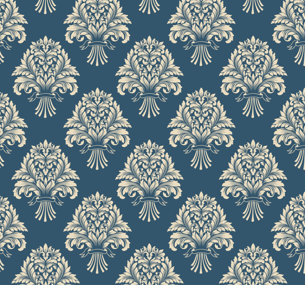 Vinyl teppich vintage im barock blumen design - TenStickers
