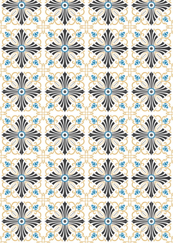 Vinyl teppich vintage im vintage kreuzspiraldesign - TenStickers