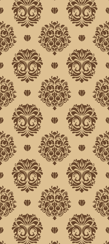 Vinyl teppich vintage beige damask stil - TenStickers