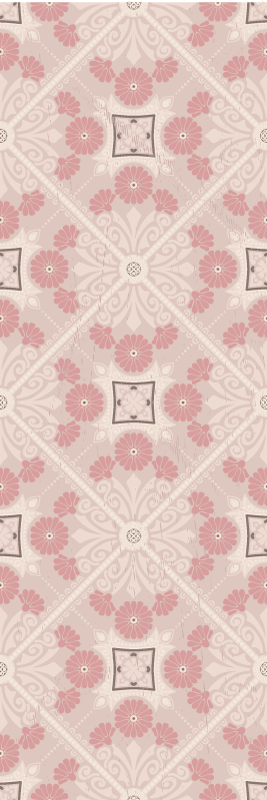 Vinyl teppich vintage mit pastellfarbenem muster - TenStickers