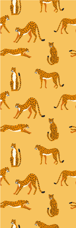 Vinyl teppich tiere mit gelben leopardenmuster - TenStickers