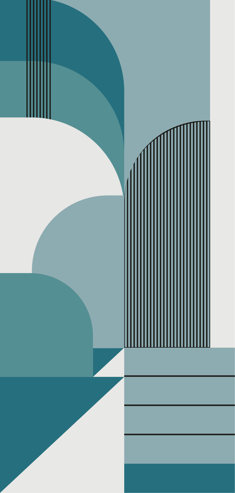 Vinyl teppich modern blaues geometrisches stadtdesign - TenStickers