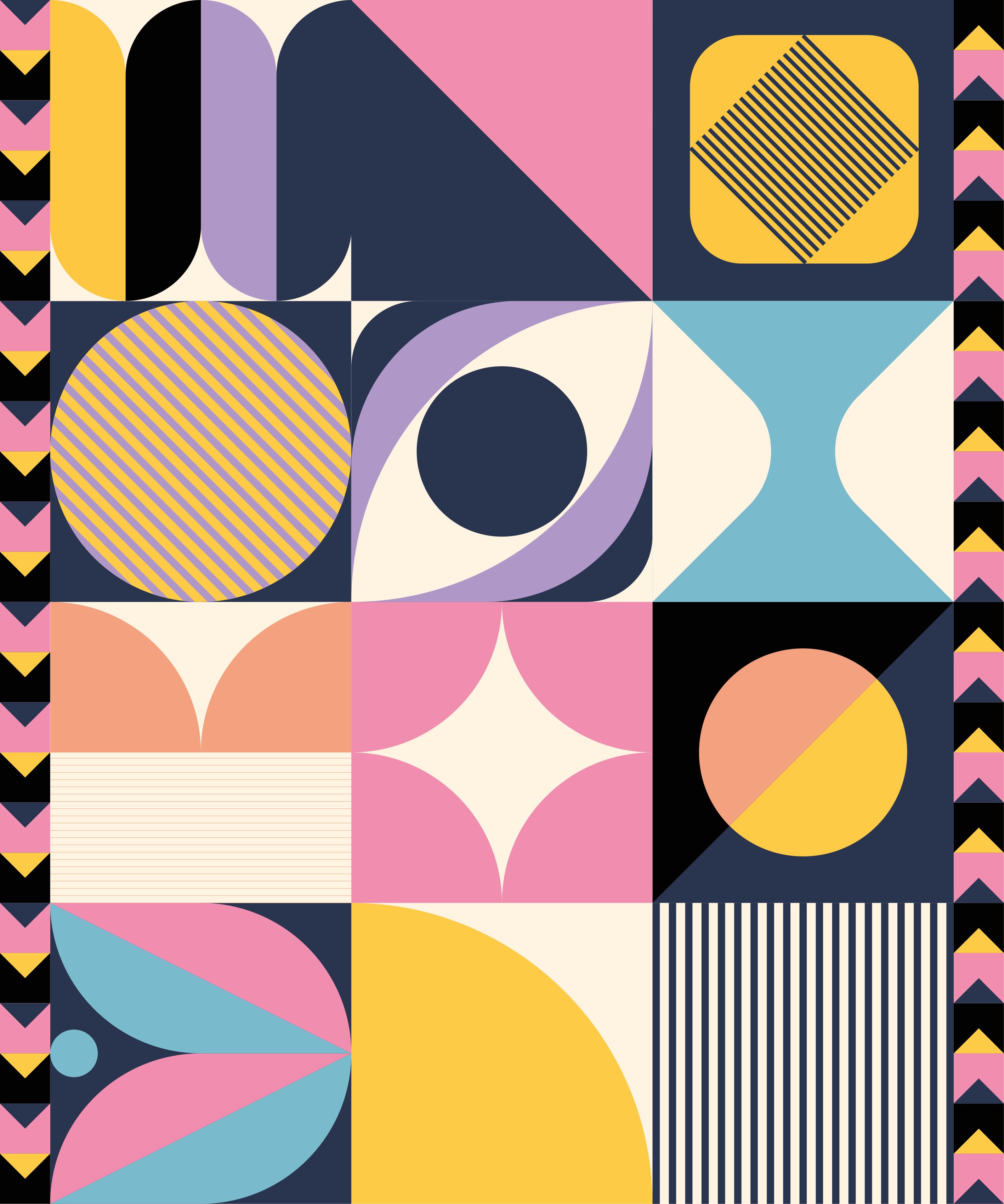 Moderner vinyl teppich mit geometrischer figurenmalerei - TenStickers