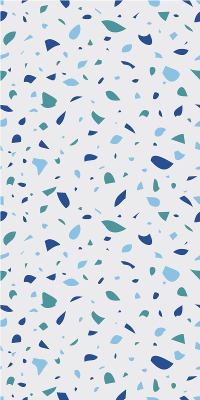 Vinyl teppich textur in blau-tönen terrazzo - TenStickers