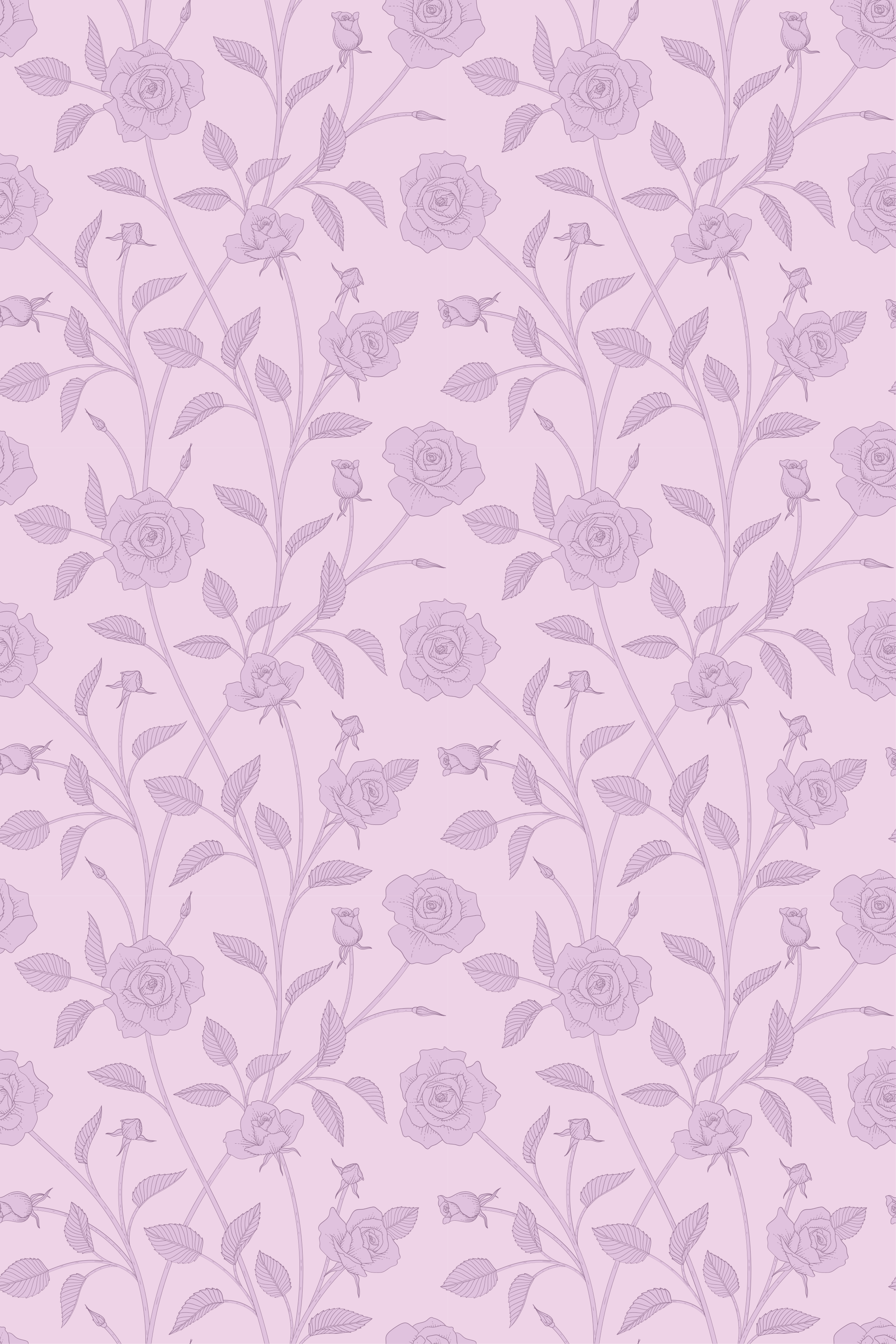 Vinyl teppich vintage lila Ölgemälde alte rosen - TenStickers