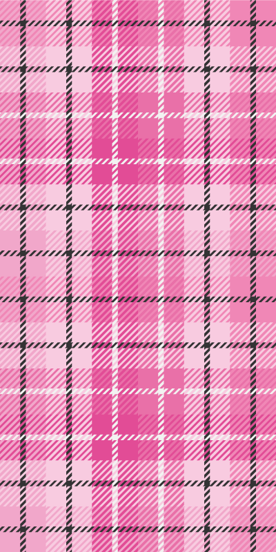 Vinyl teppich vintage in pink und schwarz karo - TenStickers