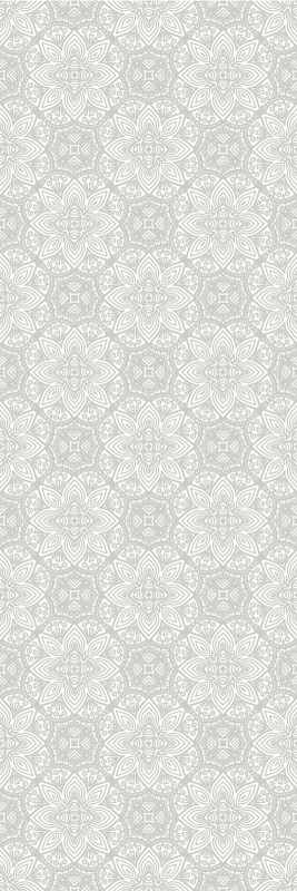Vinyl teppich vintage graues ethnisches muster mit detail - TenStickers