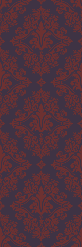 Vinyl teppich vintage mit rot-lila muster - TenStickers