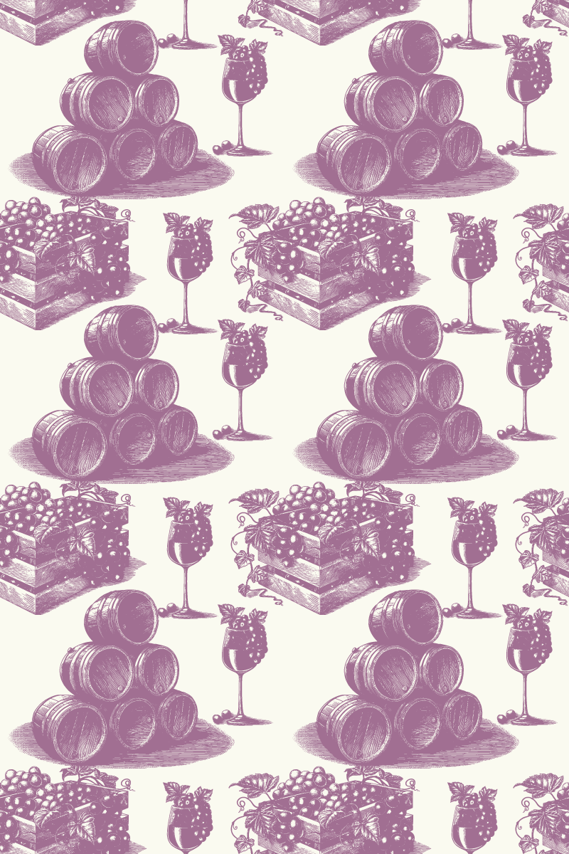 Vinyl teppich vintage mit französischem muster in violett - TenStickers