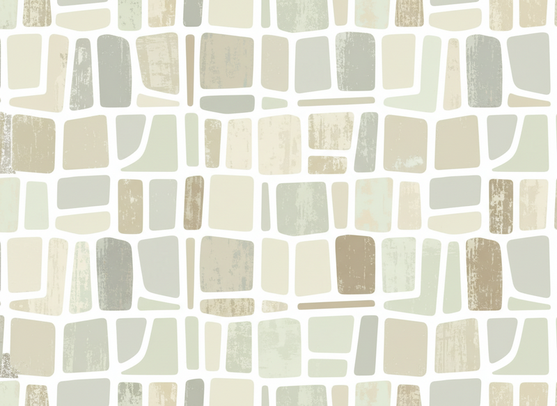Vinyl teppich vintage geometrische formen in hellen farben - TenStickers