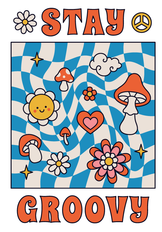Vinyl teppich text bleib entspannt - TenStickers