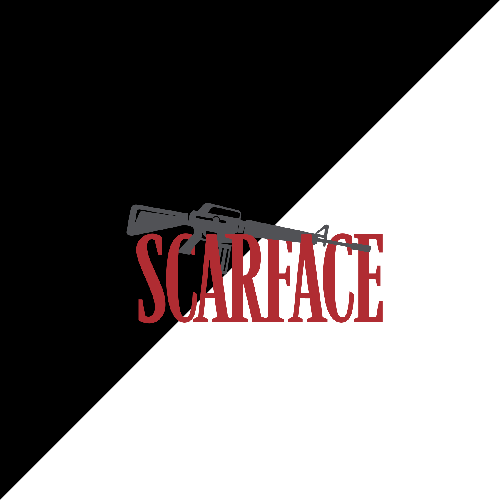 Vinyl teppich text scarface filmmotiv mit text - TenStickers