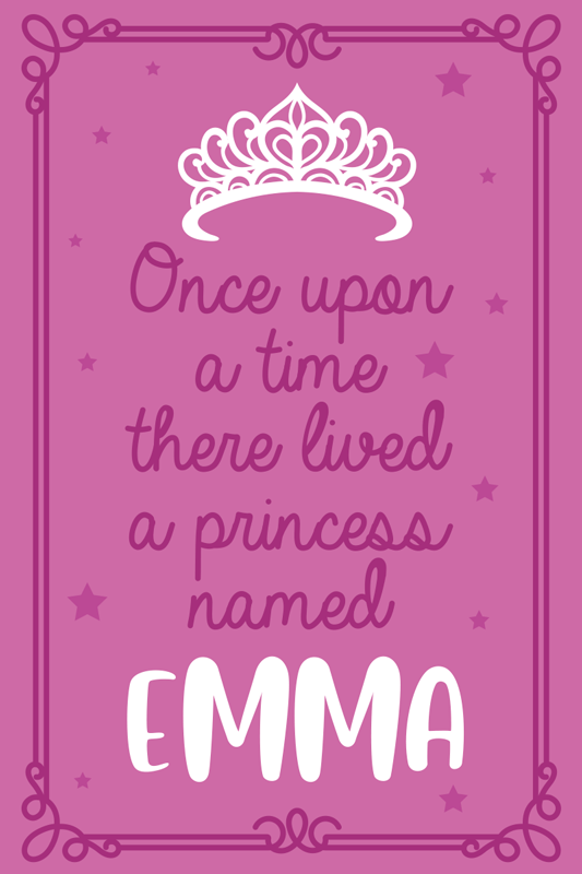 Vinyl teppich text prinzessin personalisiert - TenStickers