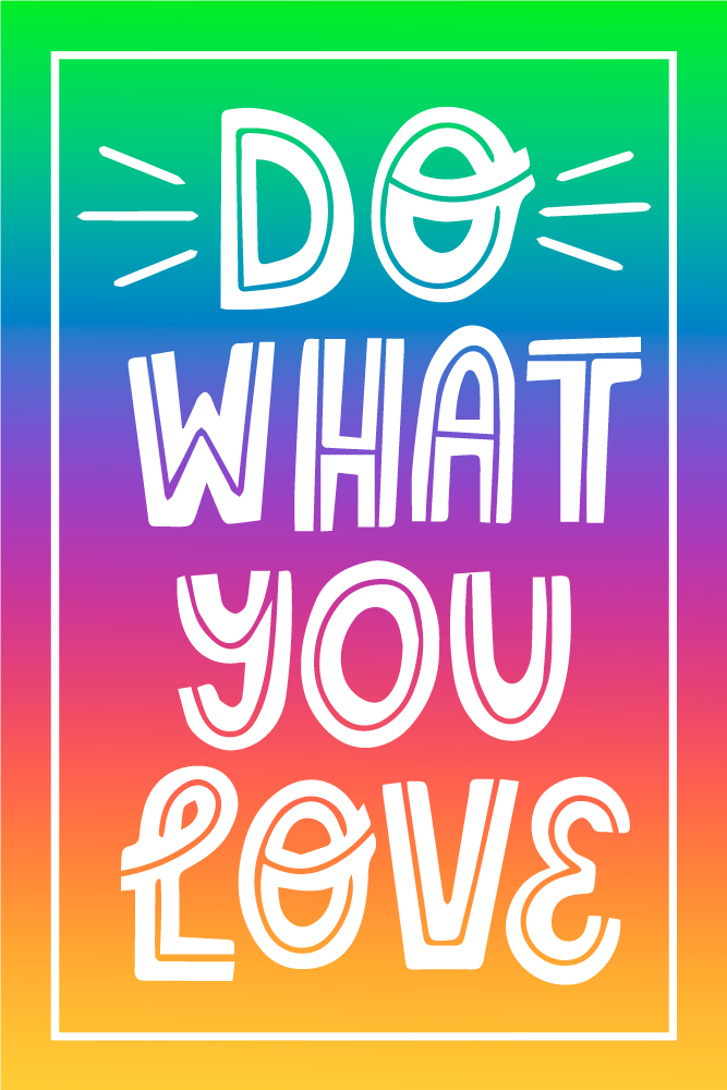 Vinyl teppich text in regenbogenfarben mit text - TenStickers