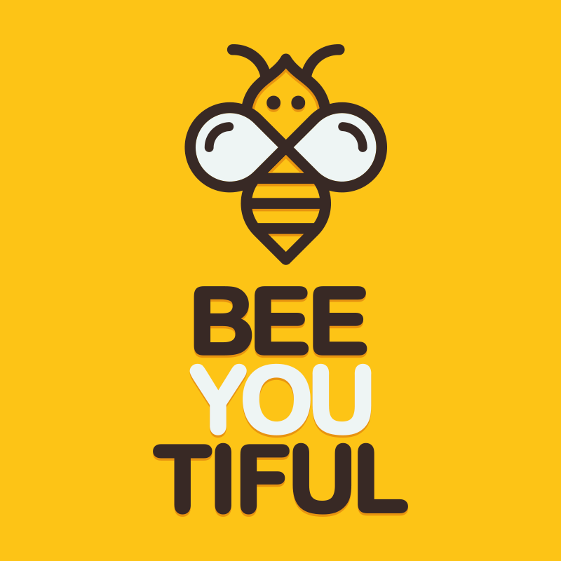 Vinyl teppich text du bist so bienen-schön - TenStickers