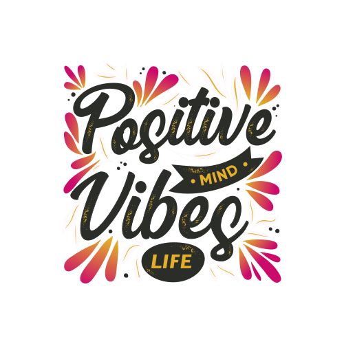 Vinyl teppich text positive gedanken positive vibes - TenStickers