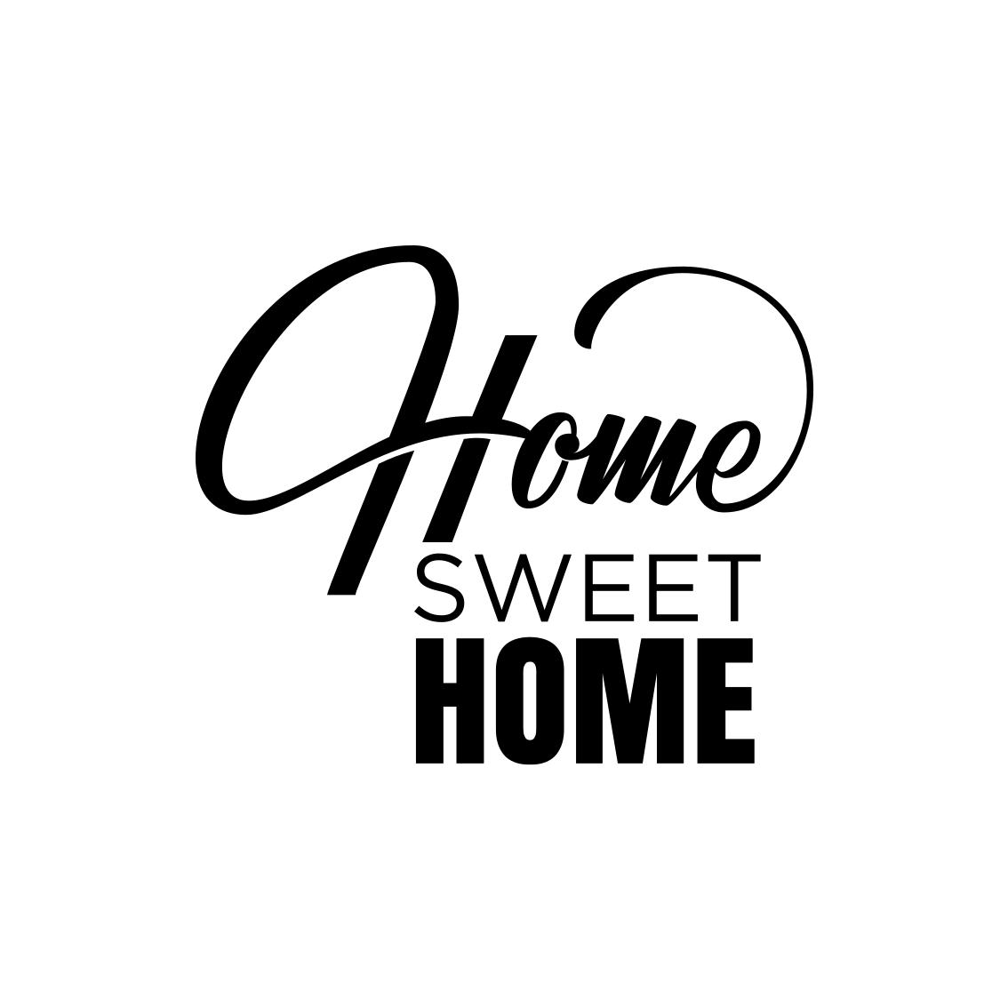 Vinyl teppich text home süßes zuhause minimalistischer stil - TenStickers