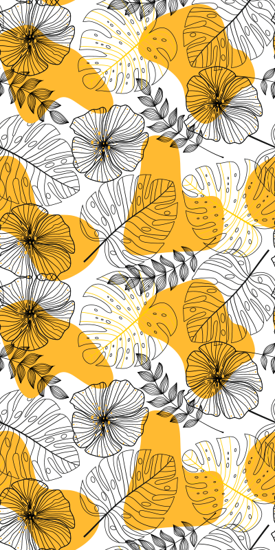 Vinyl teppich textur mit blumenmuster kallax - TenStickers