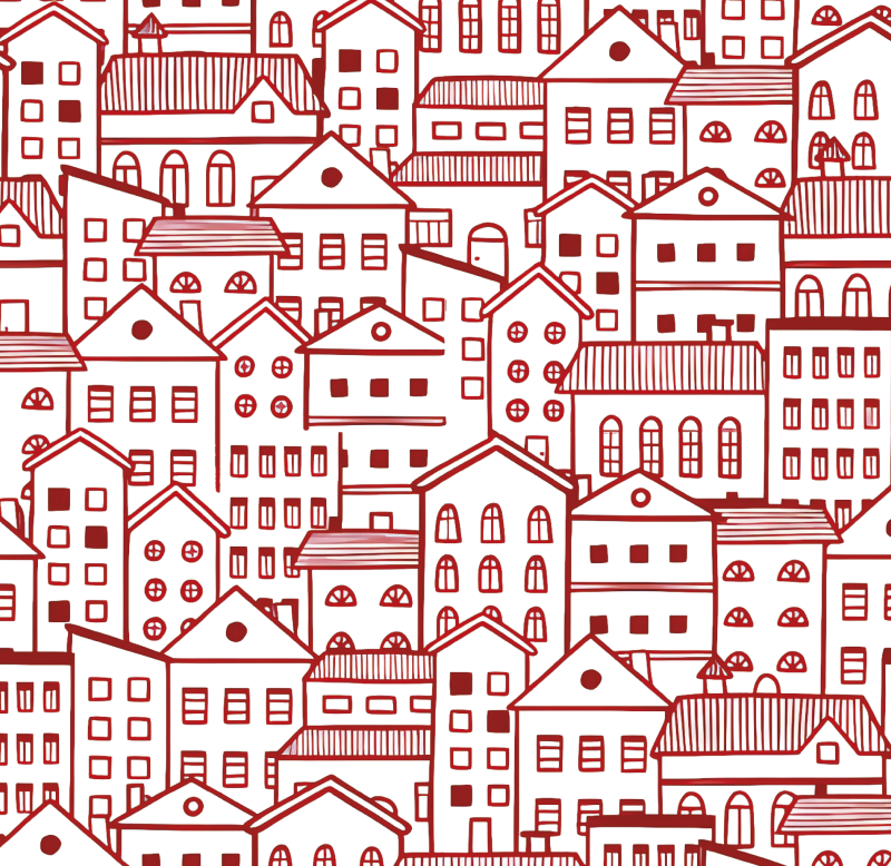 Vinyl teppich textur moderner stadt comic-effekt - TenStickers