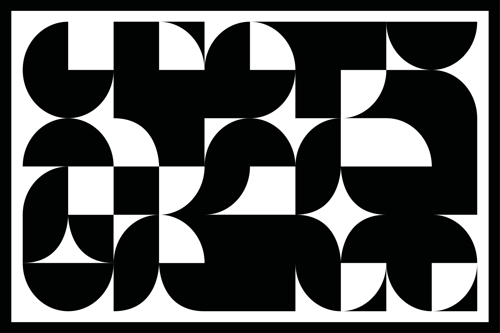Vinyl teppich geometrisch schwarzes kreisdesign - TenStickers