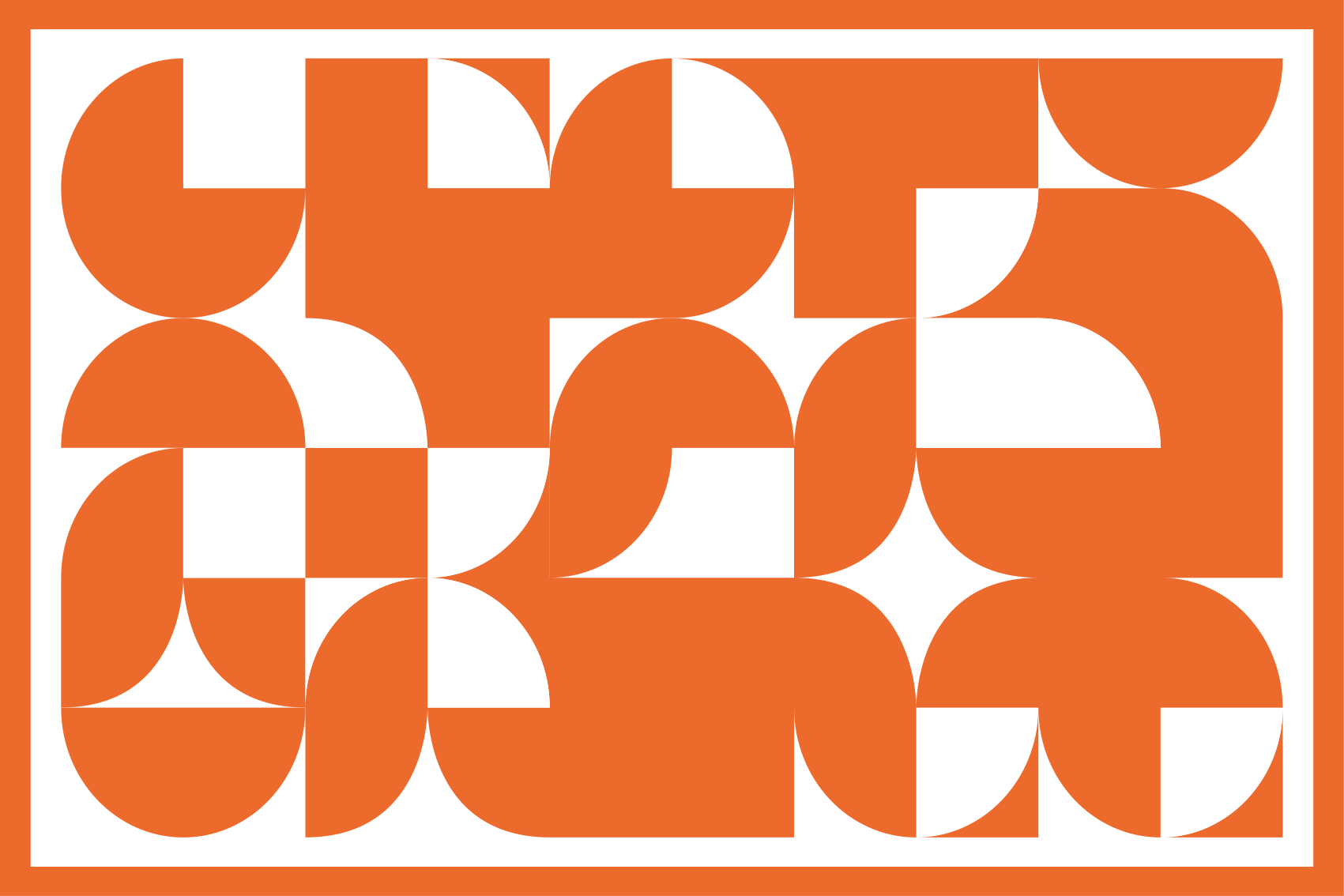 Vinyl teppich geometrisch orangenes kreisdesign - TenStickers