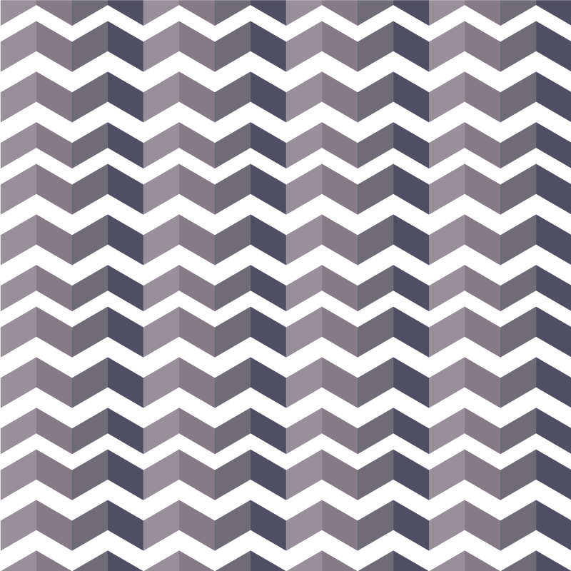 Vinyl teppich geometrisch schwarz-weiß zickzack muster - TenStickers