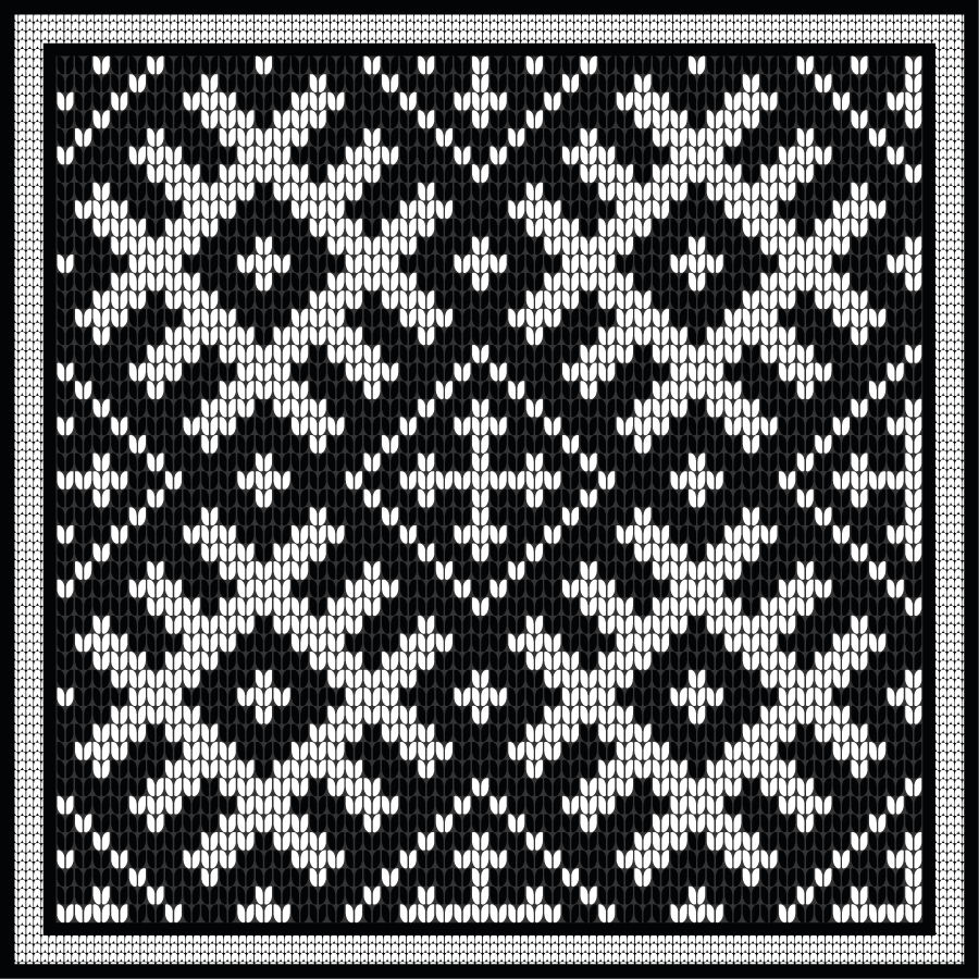 Vinyl teppich geometrisch mit wikinger kettensquare-muster - TenStickers