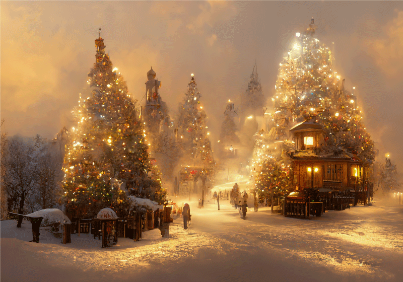 Vinyl teppich weihnachten winterwunderland - TenStickers