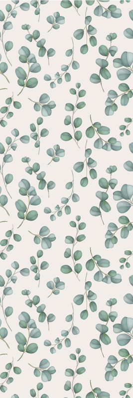 Vinyl teppich wohnzimmer aquarellblätter auf beige - TenStickers