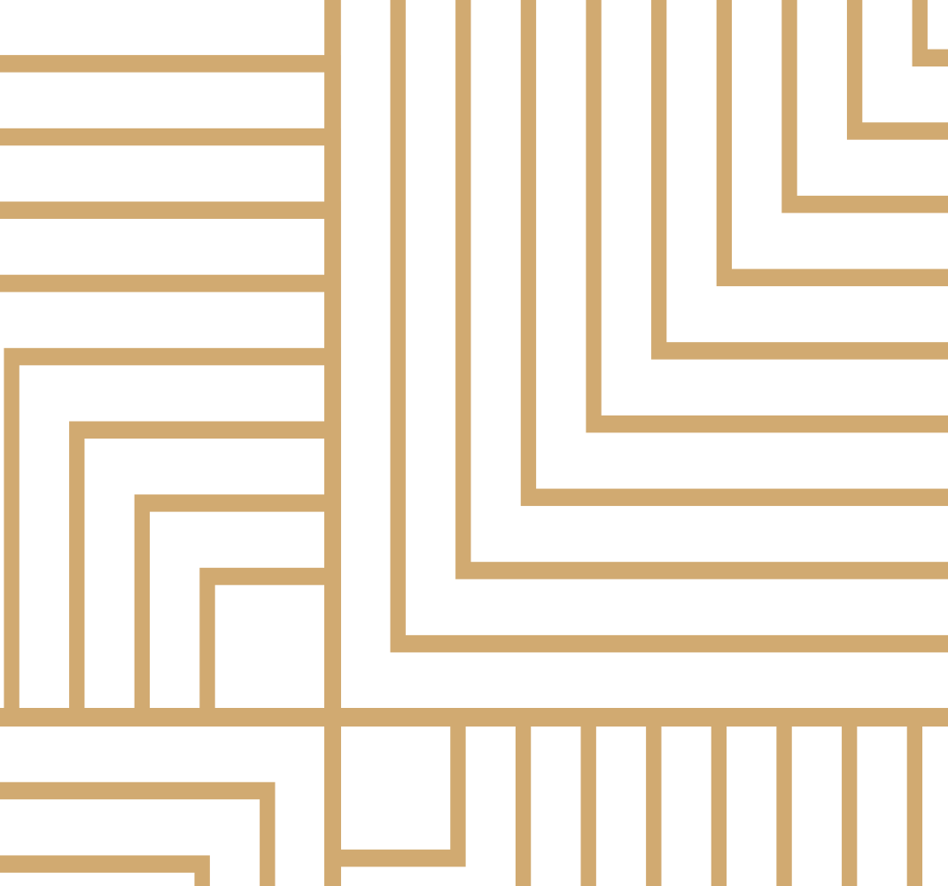 Vinyl teppich wohnzimmer in weiß und gold geometrie - TenStickers