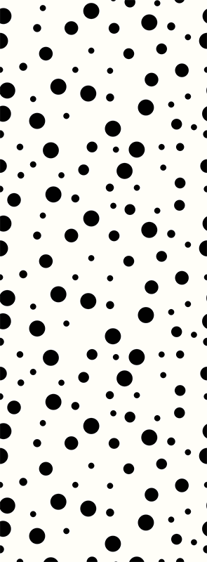 Vinyl teppich wohnzimmer mit schwarzen punkten auf weiß - TenStickers