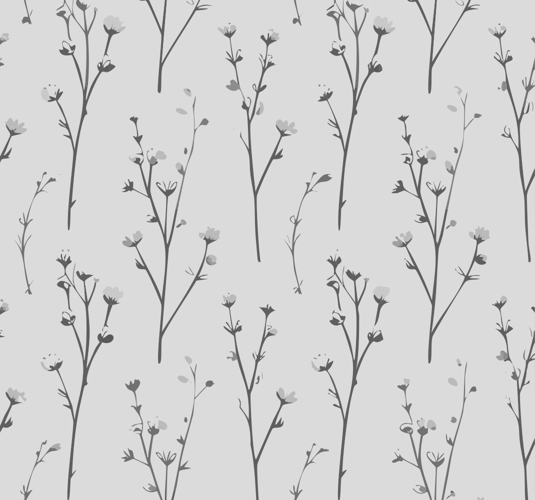 Vinyl teppich grau mit baumwollbaum-muster - TenStickers