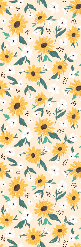 Vinyl teppich flur sonnenblume beige hintergrund - TenStickers