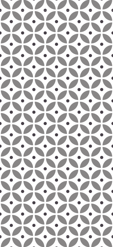 Vinyl teppich flur nahtlose kreise im nordic stil - TenStickers